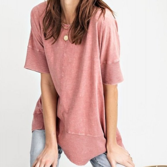 Mineral Wash Oversized Knit Top - Picture 3 of 5